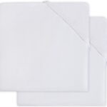 Hoeslaken Boxmatras Jollein 75x95 Jersey White 2-pack