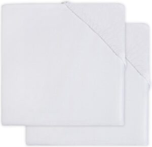 Hoeslaken Boxmatras Jollein 75x95 Jersey White 2-pack