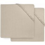 Hoeslaken Boxmatras Jollein 75x95 Jersey Nougat 2-pack
