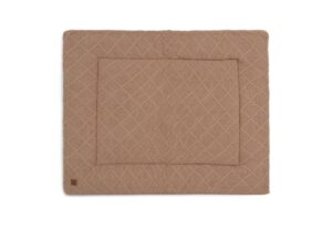 Boxkleed Jollein Check Knit 75x95 Biscuit