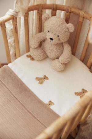 Hoeslaken Ledikant Jollein 60x120 Jersey Teddy Bear