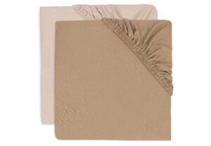 Hoeslaken Wieg Jollein Jersey 40/50x80/90 Wild Rose/Biscuit 2st
