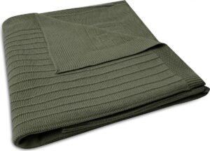 Deken Ledikant Jollein Pure Knit 100x150 Leaf Green