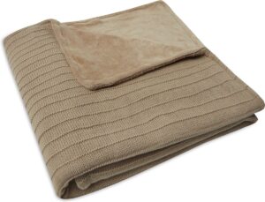 Deken Ledikant Jollein GOTS Velvet Pure Knit Biscuit