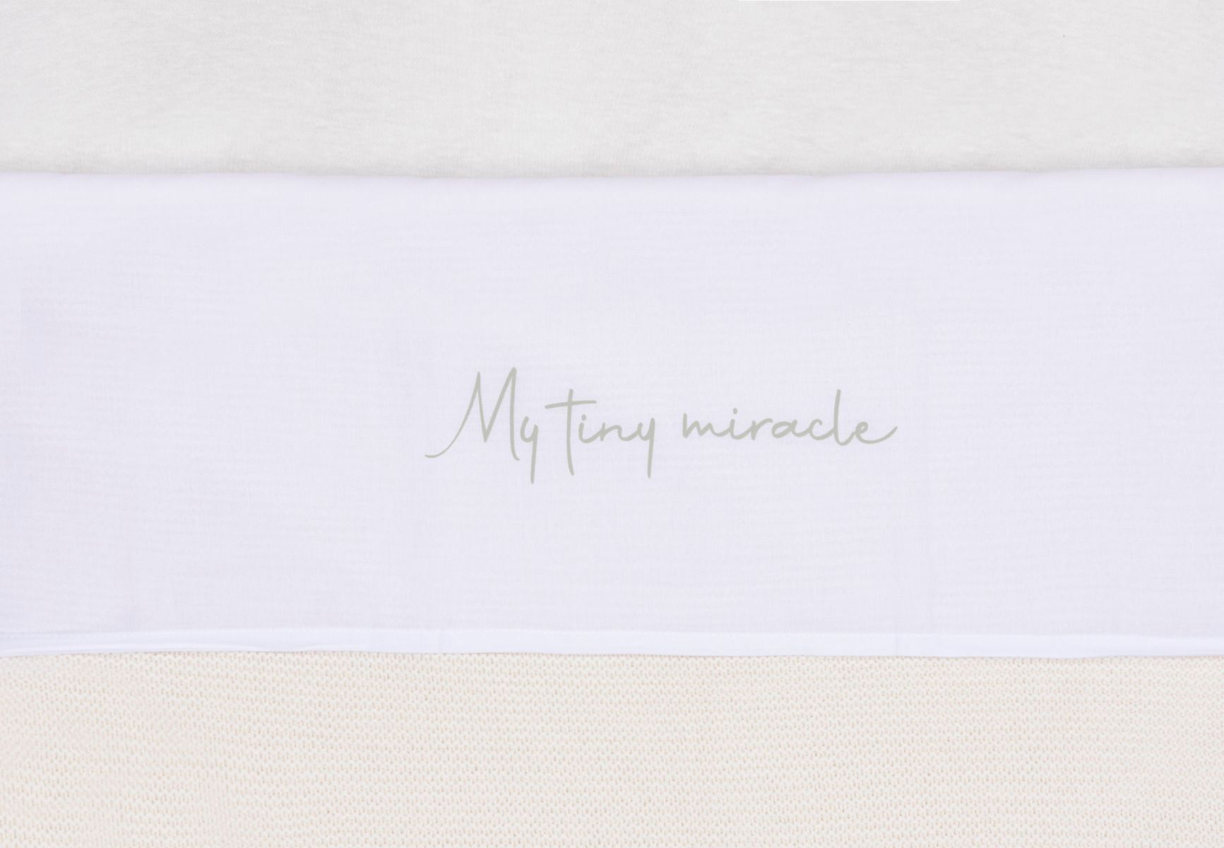 Laken Ledikant Jollein 120x150 My Tiny Miracle Olive Green - Afbeelding 1