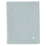 Deken Wieg Jollein 75x100 GOTS Hydrofiel Jacquard Sea Green