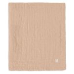Deken Wieg Jollein 75x100 GOTS Hydrofiel Jacquard Biscuit