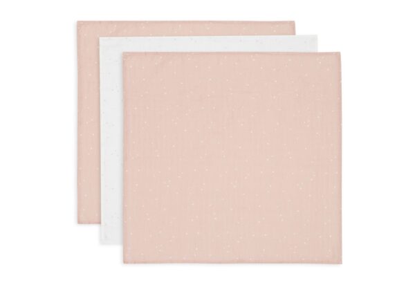 Multidoek Jollein Hydrofiel 70x70 Twinkling Wild Rose 3-pack - Afbeelding 1