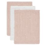 Washandjes Jollein Hydrofiel Twinkling Wild Rose 3-pack