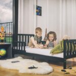 Peuterbed Raff Black 70x140