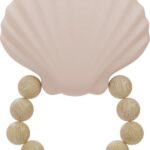 Houten Bijtring Label-Label Pink