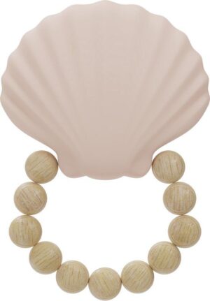 Houten Bijtring Label-Label Pink