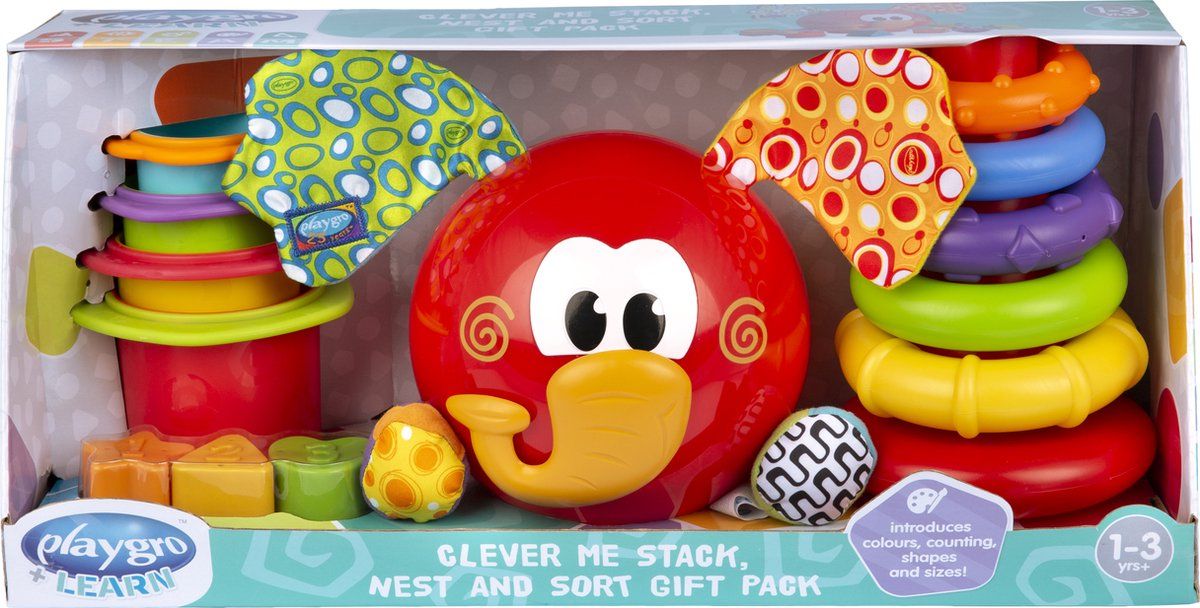 Giftset Speelgoed Playgro Clever Me Stack, Nest and Sort - Afbeelding 1