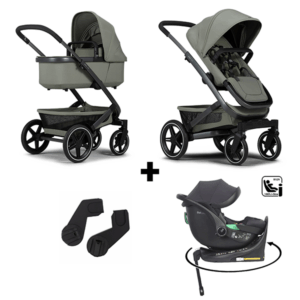 Kinderwagen Joolz Geo³ Sage Green + Autostoel EasyGo Buz Pro I-Size 360 Ink&Base&Adapterset