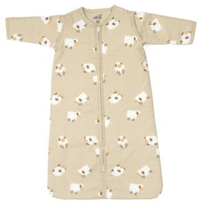 Slaapzak With Love Afritsbare Mouw Sheep Sand 110cm