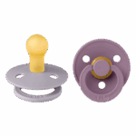 Fopspeen Bibs Mauve/Fossil Grey 0-6mnd 2st