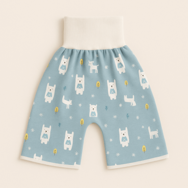 Baby Training Pants™ - Zindelijkheidstraining met een twist - Oefenbroek Broekje / Blauw bosdieren / M (0-3 jaar) | Educatief Speelgoed - Afbeelding 1