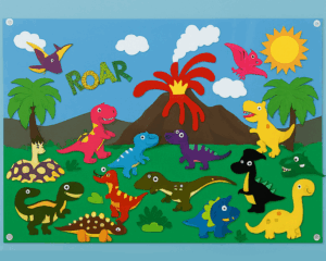FeltBoard™ | Eindeloos ontdek- en speelplezier! - Viltbord Dino's | Educatief Speelgoed