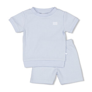 Pyjama Feetje Shortama Wafel Summer Special Babyblue - Maat 56 t/m 86
