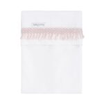 Ledikantlaken Baby's Only Happiness Gebreide Bies Oud Roze/Ecru 120x150