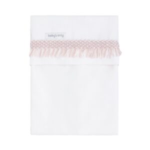Ledikantlaken Baby's Only Happiness Gebreide Bies Oud Roze/Ecru 120x150