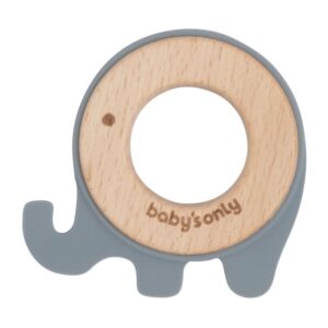Bijtring Baby's Only Olifant Grijs