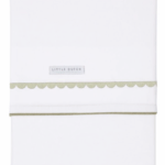 Laken Ledikant Little Dutch Pure Rounded Geborduurd Olive