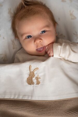 Laken Wieg Little Dutch Geborduurd Baby Bunny