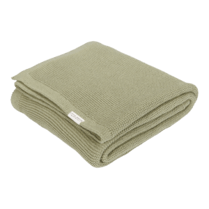 Deken Wieg Little Dutch Pure Olive Gebreid