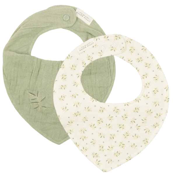 Slabber Bandana Little Dutch Blueberry Leaves&Sage 2St - Afbeelding 1