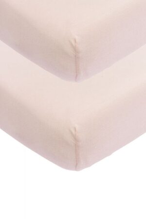 Hoeslaken Ledikant Meyco Soft Pink 2-pack 60x120