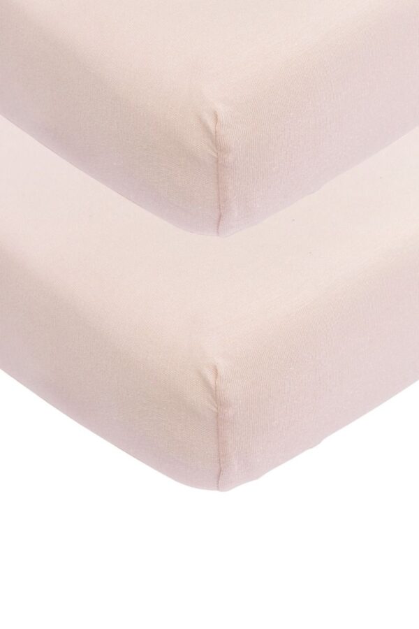 Hoeslaken Junior Meyco Soft Pink 2-pack 70x140 - Afbeelding 1