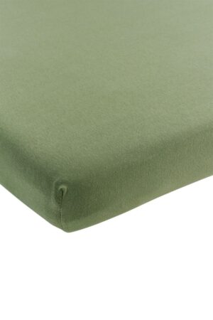Hoeslaken Meyco Ledikant Olive Green 60x120