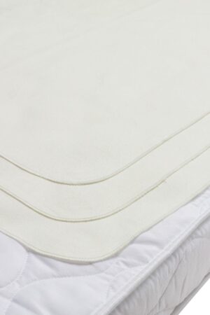 Bedzeil Meyco Molton Wit 68x75 3 st.