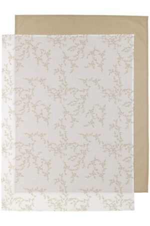Laken Wieg Meyco Branches Sand/Uni Sand 2st
