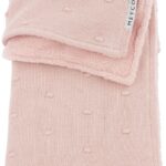 Deken Wieg Meyco Mini Knots Teddy Soft Pink