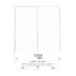 Laken Ledikant Little Boo Uni White 2-pack 100x150