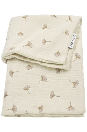 Deken Wieg Meyco Gingko Soft Sand 75x100