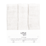Washandjes Little Boo Uni White 3-pack 17x21