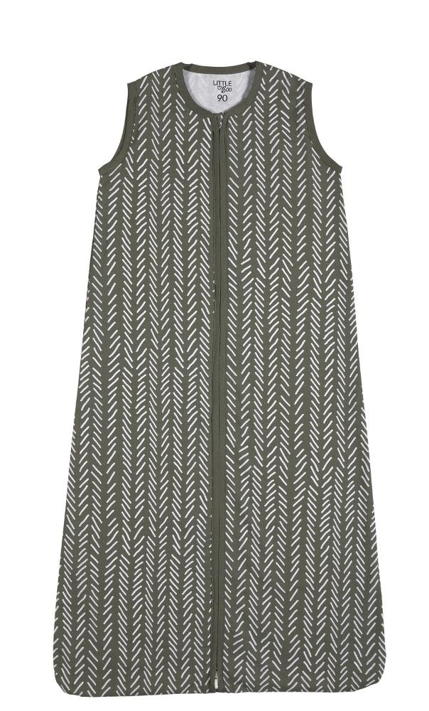 Slaapzak Zomer Little Boo Geweven ZigZag Olive Green 70cm Slaapzak Zomer Little Boo Geweven ZigZag Olive Green 70cm - Afbeelding 1