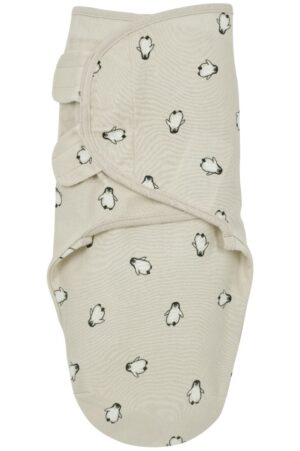 Inbakerdoek swaddle Meyco Penguin Sand 0-3mnd