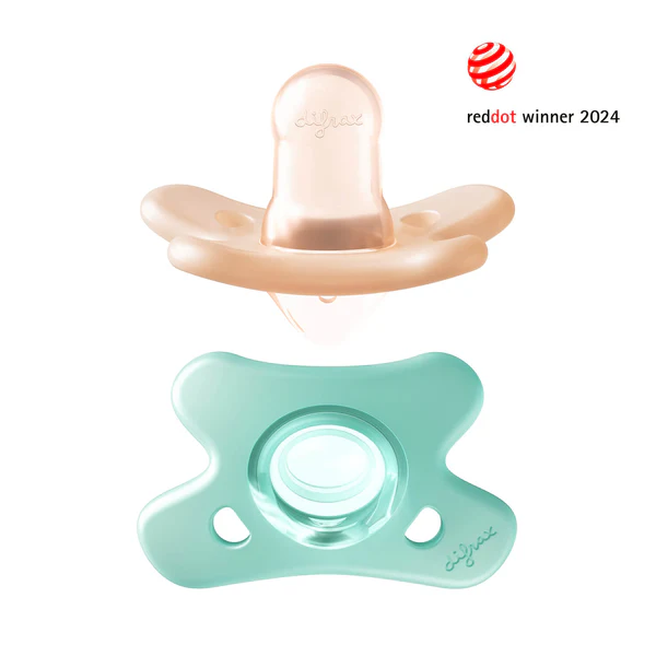 Fopspeen Difrax Pinky 0-2 mnd Aqua Moonstone 2 st. - Afbeelding 1