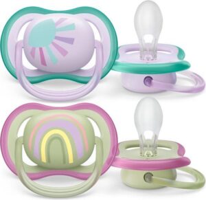 Fopspeen Philips Avent Ultra Air +0mnd Groen/Roze