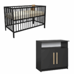 Babykamer Colorfull Home Timo (Meegroeiledikant Luca V2 Pure Black + Commode)
