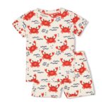 Pyjama Feetje Premium Summerwear Cooper Crab Offwhite | Maat 56 t/m 86