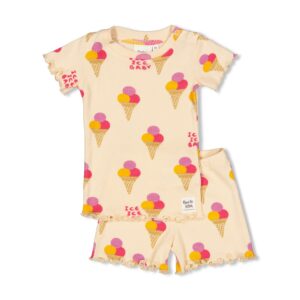 Pyjama Feetje Premium Summerwear Isa Icecream Perzik | Maat 92 t/m 104