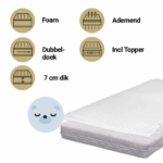 Matras Peuterbed + Topper ZZZOO 70x140 Airgo Beer