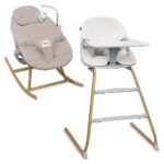 Kinderstoel/Wipstoel Lionelo Dalia Set Grey Stone Natural