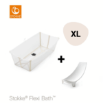 Bad Opvouwbaar Stokke® Flexi Bath® XL Sandy Beige + Gratis Newborn Support