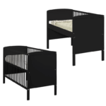 Meegroeiledikant/Co-sleeper Colorfull Home Lya2 60x120 Black